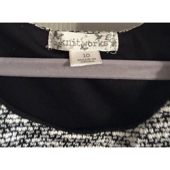 Knitworks Girls Dress Size 10 Black White Sleeveless Layered Skirt - Picture 2 of 3